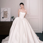 Strapless Pearl Trim Satin Ballgown Wedding Dress Bridal Gown  NV7268