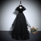 Robe de bal noire chic et magnifique en perles et strass, coupe trapèze/princesse, col haut, sans manches, dos nu, longueur au sol/longue, robe de soirée formelle, nv2643