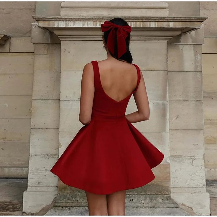 Burgunderrotes Minikleid mit eckigem Ausschnitt, sexy Partykleid mit hoher Taille, Homecoming-Kleid, Ballkleid nv2088