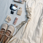 Cream White Spaghetti Strap Short Homecoming Dress Square Neck Side Lace Up Ruffle Hem Vintage Cocktail Gown  NV6914