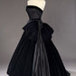 Black vintage velvet elegant long ball gown evening dress nv2941