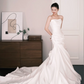 Strapless Satin Mermaid Wedding Dress Long Train Bridal Gown  NV7217