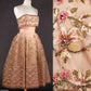 NiceVestidos - Rosa, zart geblümtes, kurzes, formelles Tüllkleid für den Heimkehrabend, nv5474