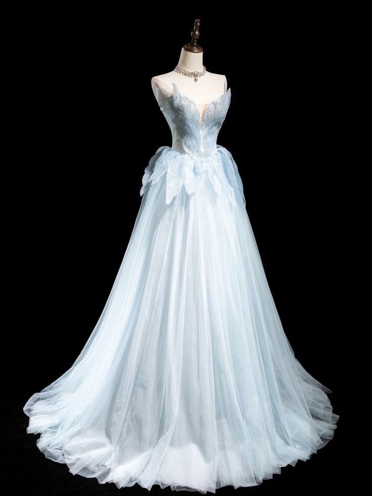 Hellblau elegante süße exquisite perlen lange tüll ballkleid abendkleid Graduation kleid erwachsene kleid nv3778