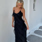 Black Fashion Elegant Ruffle Long Mermaid Slim Tulle Ball Gown Evening Dress Wedding Guest Party Dress nv3212