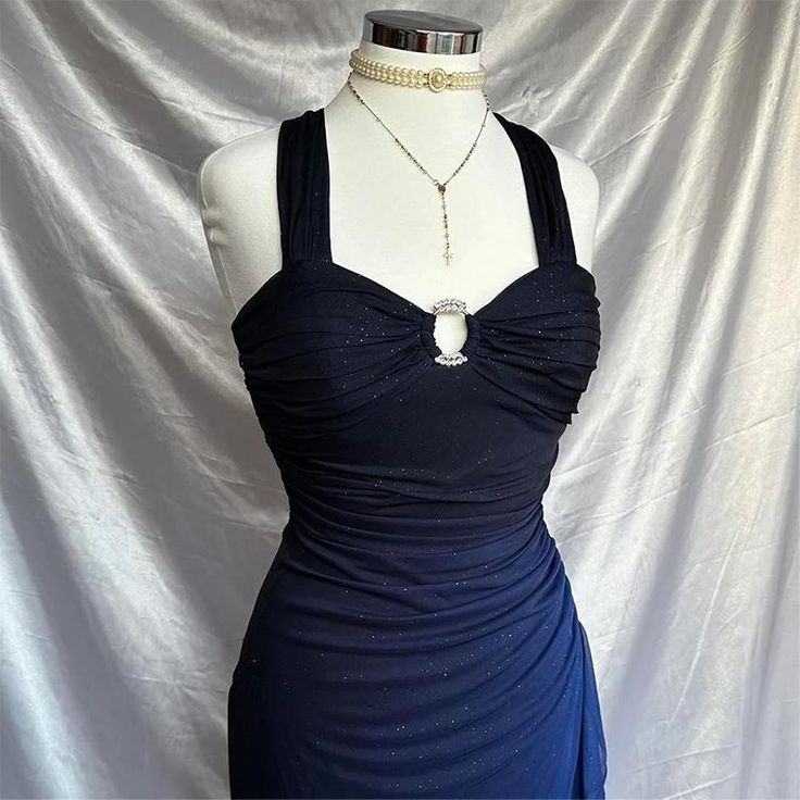 Robes de bal longues bleu marine, nouvelles robes de soirée nv1374
