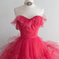NiceVestidos - Robe de bal longue en tulle rose nv5477