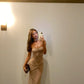Champagner Fashion Bodycon Abendkleid Ballkleid Partykleid nv1866