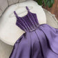 Purple Gorgeous Sequin Rhinestones Decorated Long Ball Gown Evening Dress nv2998