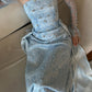 Blaues, langes Satin-Ballkleid mit Perlen, Abendkleid, Partykleid, nv4882