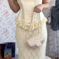 Robe de soirée longue en dentelle jaune élégante et vintage nv4163