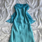 Robe de soirée élégante en mousseline de soie, longue, bretelles spaghetti, bleue, mode, robe de bal, robe de soirée, nv3683