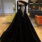 Black gold beaded fashion tube top sexy elegant long velvet ball gown evening dress nv3148