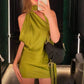 Grünes rückenfreies Mini-Heimkehrkleid, Ballkleid, Cocktailkleid, NV1810
