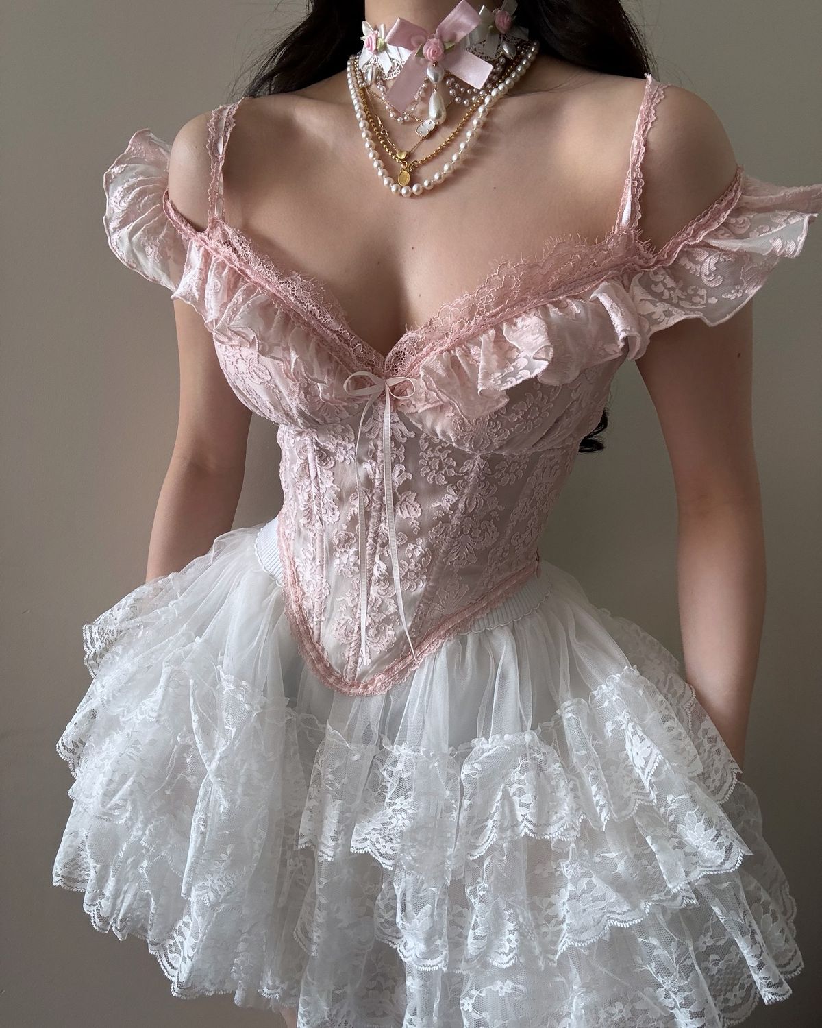 Robe de soirée courte en dentelle rose à la mode, tenue de fête d'anniversaire, nv4887