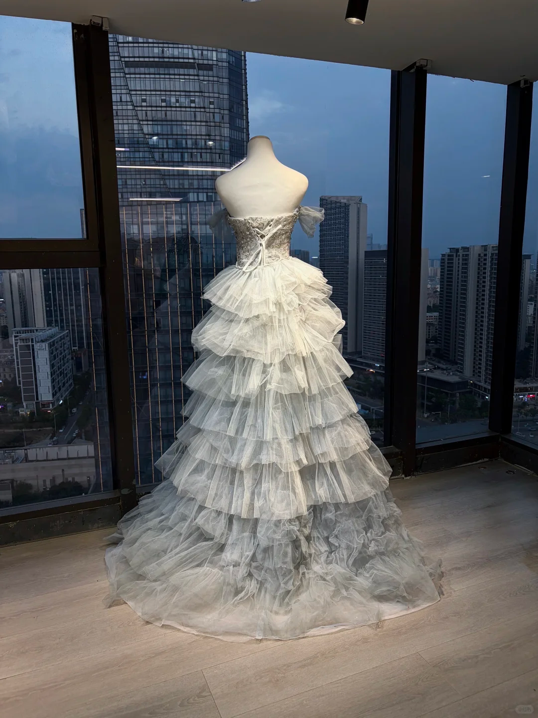 Silver White Off Shoulder Mermaid Formal Gown Beaded Sequin Side Ruffle Tulle Long Train Evening Dress  NV6971