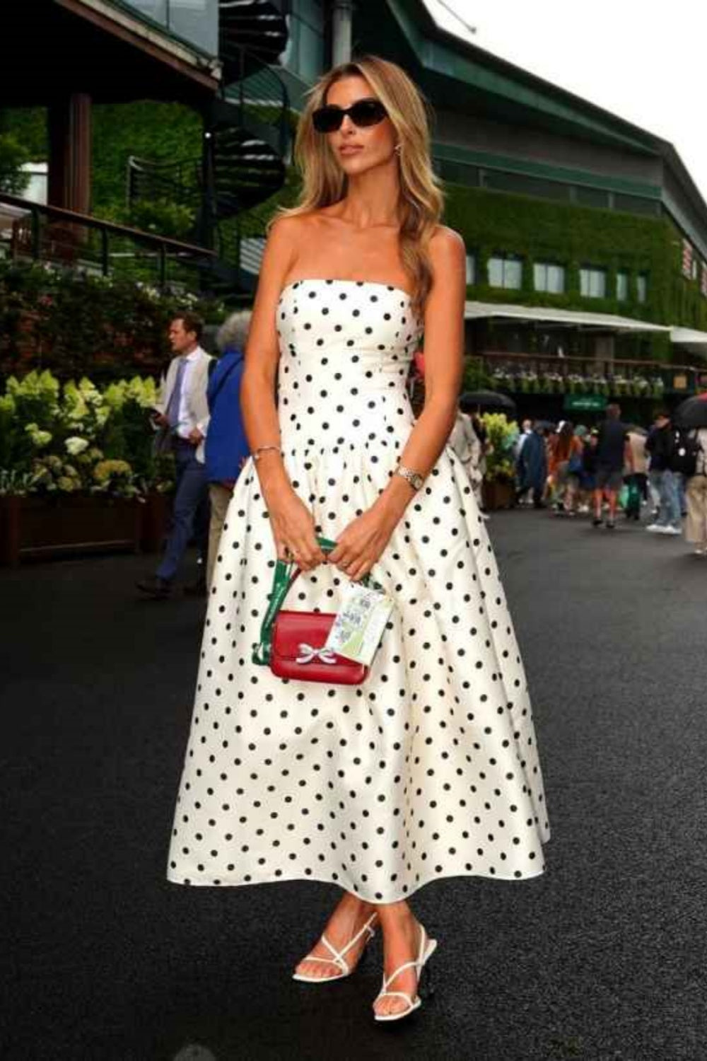 Robe de soirée mi-longue en mousseline de soie à pois blancs, à la mode, robe de soirée d'anniversaire nv5283