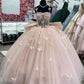 robe de soirée en tulle rose papillon perlée robe de bal nv2685