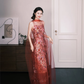 Floral Sequin Spaghetti Strap Evening Dress, Formal Gown with Red Tulle Cape  NV7322