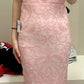 NiceVestidos – Rosa, modisch, elegant, langes Abschlusskleid mit Blumenmuster, NV5850