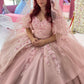 NiceVestidos - Robe de mariée longue en dentelle florale rose exquise NV5832