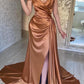 Trägerloses, einzigartiges, neues, elegantes Meerjungfrau-Kleid mit ärmeln, schlicht, lang, Party, Abendkleid, Ballkleid nv1624