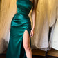 crystal beaded ruched with train and slit prom formal party evening dress nv1622