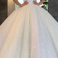 Glitzerndes trägerloses Ballkleid Brautkleider Glitzerndes Brautkleid nv387