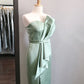 Robe de soirée longue en satin, simple et élégante, verte, à la mode, robe de mariée, robe de demoiselle d'honneur, robe de bal, nv3889