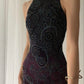 Red gradient gorgeous exquisite beaded long elegant prom dress evening dress nv3272