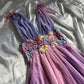 NiceVestidos – Gradient Homecoming-Kleid, Lila, Rosa, modisch, Gradient, exquisites Blumenmuster, kurzes Chiffon-Blumenfeenkleid, Elfenkleid, Nv5582