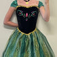 NiceVestidos - Robe de soirée princesse en tulle à manches courtes, couleur noire et verte, coupe trapèze, longueur au sol, NV5779