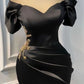 Black sweetheart neckline embroidered beaded satin long slit ball gown evening dress nv3098