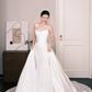 Detachable Train Mermaid Wedding Dress Strapless Satin Bridal Gown  NV7256
