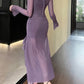 Purple suspender irregular ruffled ball gown evening dress party dress nv2294