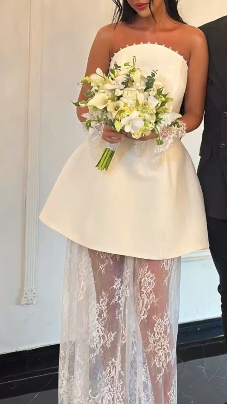 Robe de mariée longue en satin et dentelle blanche élégante, robe de soirée, robe de bal, nv4221