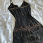 NiceVestidos--Black Exquisite Floral Beaded Short Chiffon Homecoming Dress Fairy Gown Nv5583
