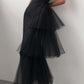 black/Pink sweetheart neckline elegant long tulle ball gown evening dress nv3203