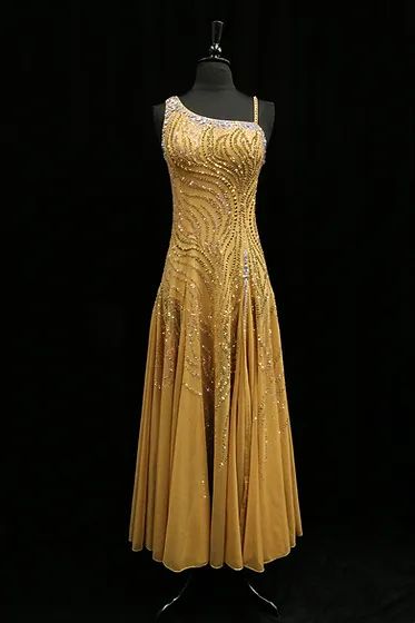 Yellow elegant beaded long chiffon ball gown evening dress party dress nv4404