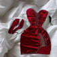 Rotes, modisches, sexy, mit Strasssteinen besetztes, kurzes Ballkleid mit Schlitz, Mini-Homecoming-Kleid, Abschlusskleid, Weihnachts-, Urlaubs- und Geburtstagspartykleid, NV3136