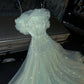 White Shiny Elegant Spaghetti Strap A-Line Long Sequined Ball Gown Evening Dress Party Dress nv3481