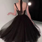 Schwarzes, modisches, herzförmiger Ausschnitt, langer Tüll, Ballkleid für Teenager, formelles Kleid aus Tüll, Abendkleid, Abschlussfeier, NV119