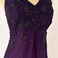 NiceVestidos – Lila, exquisites Blumenmuster, Perlenbesatz, Vintage, langes Chiffon-Ballkleid, Heimkehrkleid, Feenkleid, NV5590