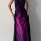 NiceVestidos – Lila, exquisites Blumenmuster, Perlenbesatz, Vintage, langes Chiffon-Ballkleid, Heimkehrkleid, Feenkleid, NV5590