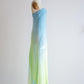 Robe de soirée longue en mousseline de soie, simple et élégante, dégradé bleu-vert, robe de soirée, robe de soirée nv3689