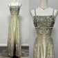 Goldgelbes Retro-Mode-Farbverlauf, exquisites, perlenbesetztes langes Tüll-Ballkleid, Abendkleid, Partykleid nv3701