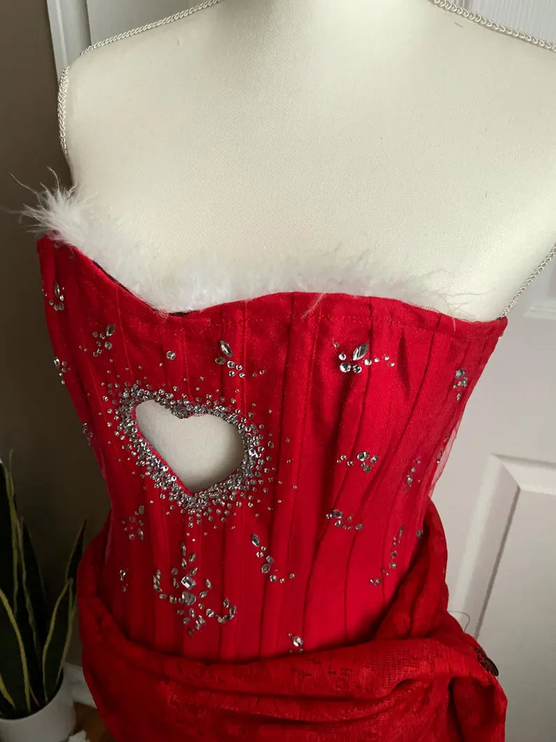 Robe de soirée courte rouge, mignonne et exquise, en dentelle et strass, tenue de fête d'anniversaire, nv3885