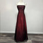 Robe de soirée longue en tulle perlé bordeaux, dégradé de mode rétro, exquise, robe de bal, robe de soirée nv3702