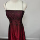 Robe de soirée longue en tulle perlé bordeaux, dégradé de mode rétro, exquise, robe de bal, robe de soirée nv3702