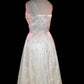 Robe de soirée longue en satin blanc ivoire, magnifique, perlée, exquise, robe de mariée, robe de demoiselle d'honneur, sans manches, fantaisie, conte de fées, haute couture, nv3636